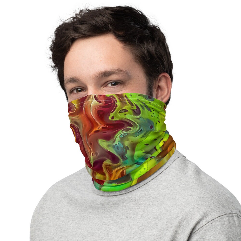 Halsschal, Gesichtsmasken, Stirnbänder, Halswärmer, Bandana, Einzigartiges Design, Armband, Abstrakt, Kunst, Authentisch, Orange, Grün, Rot Halsschal, Gesichtsmasken, Stirnbänder, Halswärmer, Bandana, Einzigartiges Design, Armband, Abstrakt, Kunst, Authentisch, Orange, Grün, Rot von Etsy - DistortedRainbowsArt