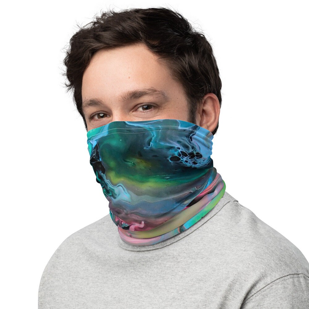 Halstuch, Gesichtsmasken, Stirnbänder, Halswärmer, Bandana, Einzigartiges Design, Armband, Abstrakt, Kunst, Blau, Grün, Rosa, Regenbogen Halstuch, Gesichtsmasken, Stirnbänder, Halswärmer, Bandana, Einzigartiges Design, Armband, Abstrakt, Kunst, Blau, Grün, Rosa, Regenbogen von Etsy - DistortedRainbowsArt