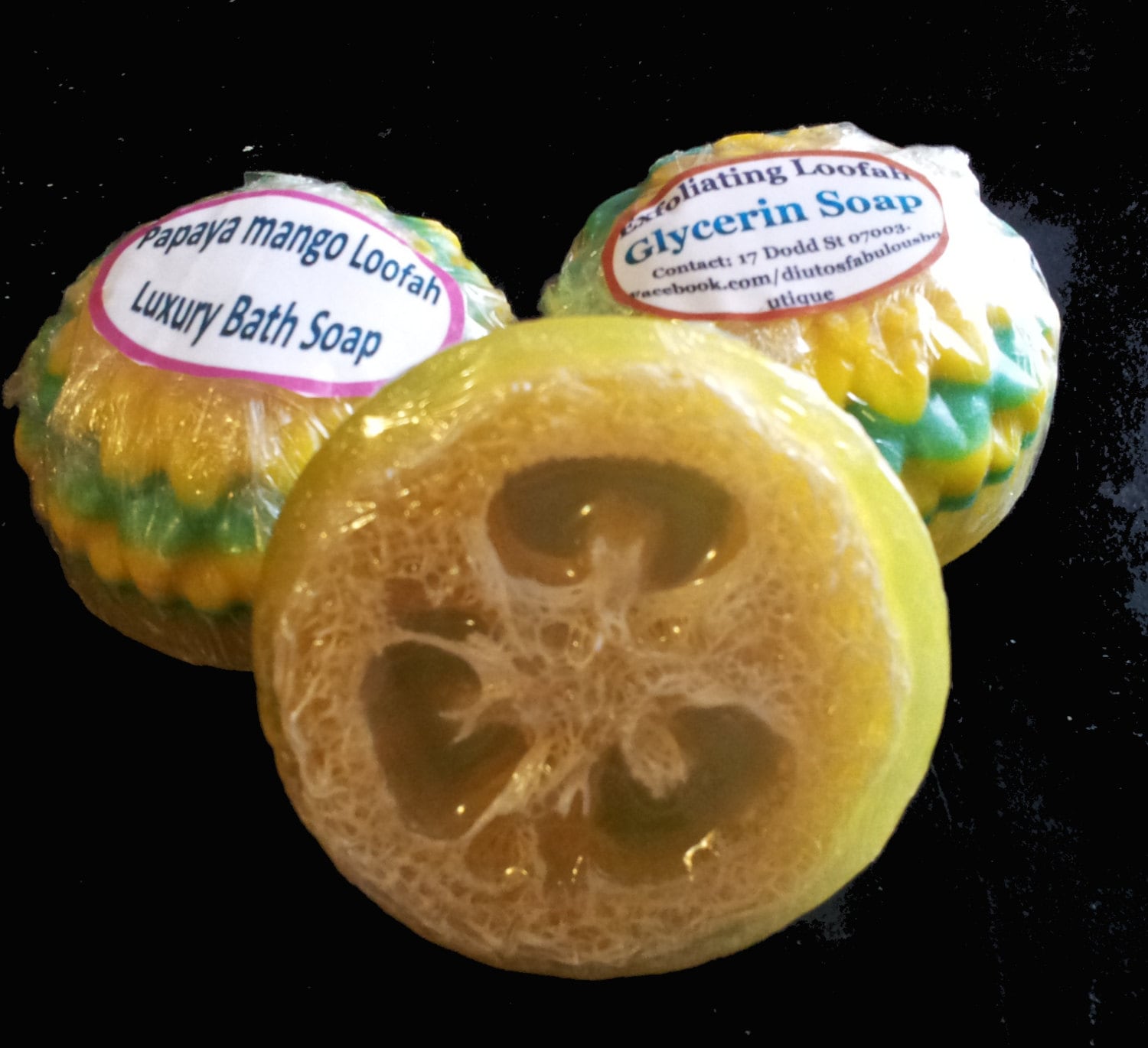 1 Riegel Handgemachte Peeling Papaya Mango Luxus Luffa Bad Glycerin Seife von Etsy - Diutobaby