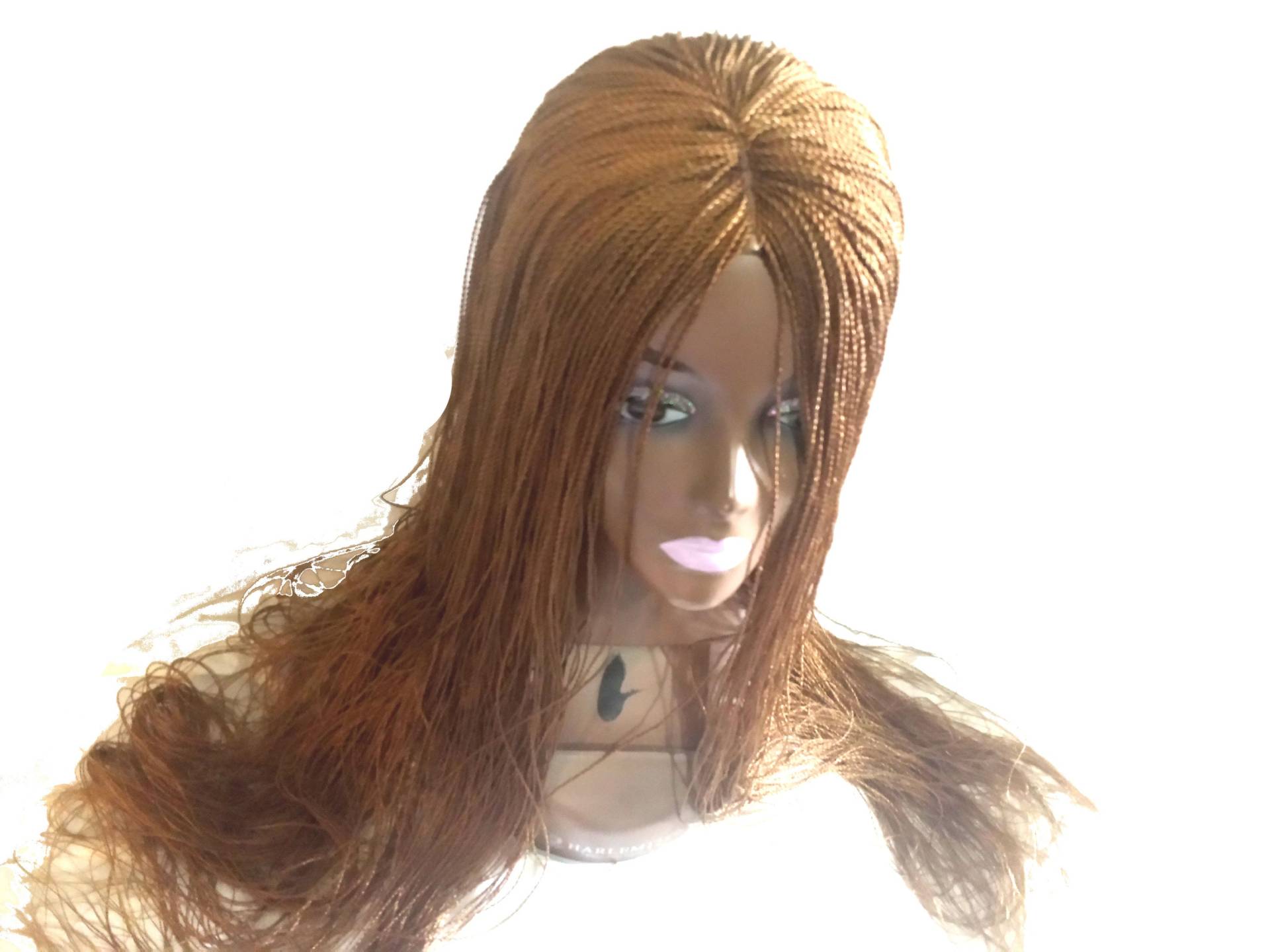 Hand Geflochtene Blonde Micro Twist Lace Front Perücke -28 "Zoll von Etsy - Diutobaby