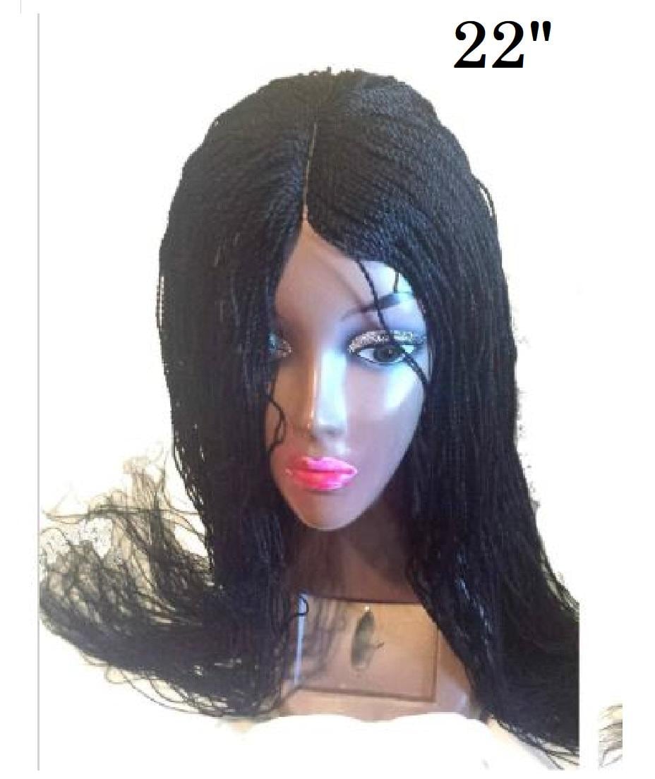 Hand Geflochtene Schwarze Kleine Twist Lace Front Perücke - 22 "Zoll von Etsy - Diutobaby