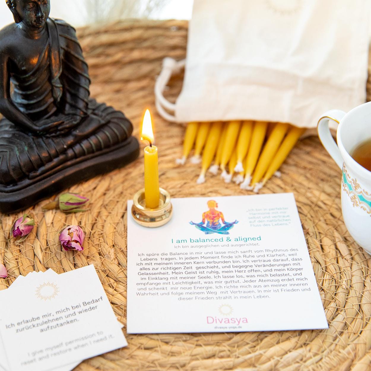 20-Minuten-Kerzen | Geschenkset Yoga, Meditation, Achtsamkeit Mindfulness Affirmationskarten Yoga Geschenk I Am Balanced & Aligned 20-Minuten-Kerzen | Geschenkset Yoga, Meditation, Achtsamkeit Mindfulness Affirmationskarten Yoga Geschenk I Am Balanced & Aligned von Etsy - DivasyaYoga