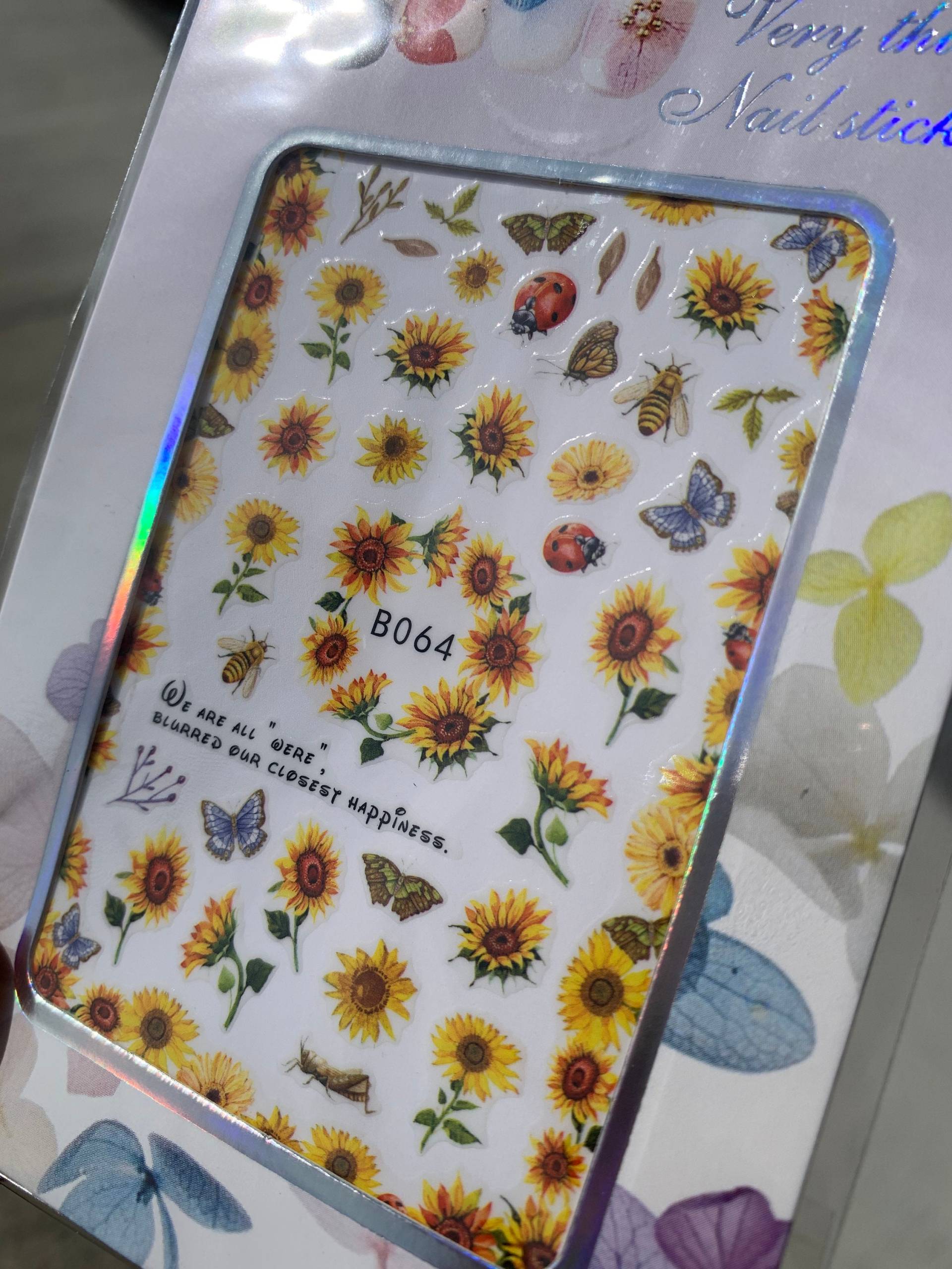 Sonnenblumen Nail Sticker - Decals Art Zubehör von Etsy - Divinedesignznails