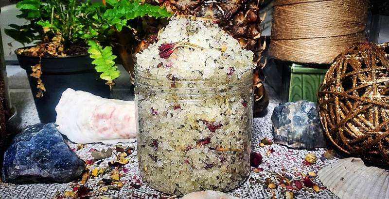 Heilendes Totes Meer Salz Körperpeeling - Kraftvolle Heilende Vibrationen Für Bad & Dusche Heilrituale von Etsy - DivinityCrystalsShop