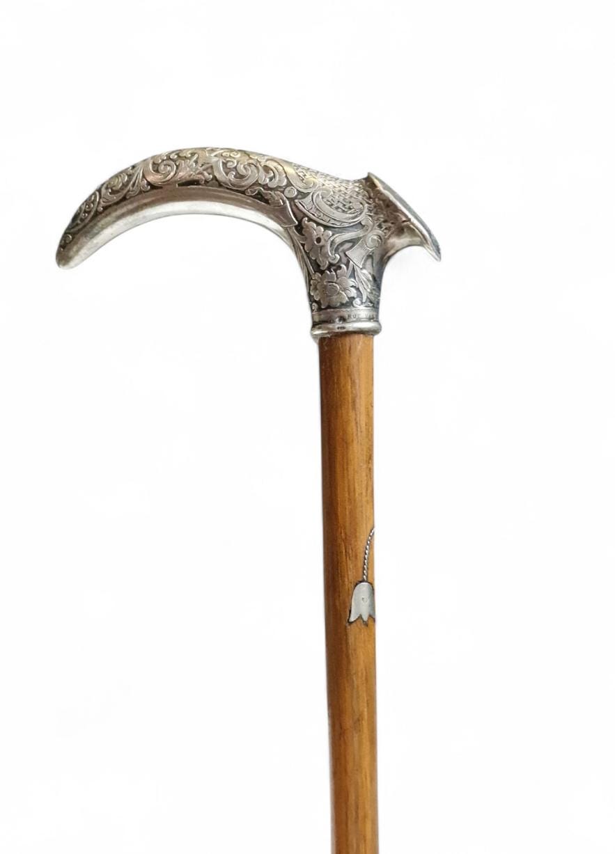 Antike Gravierte Silber-Gehstock, Entworfen Und Von Mir von Etsy - Ausema