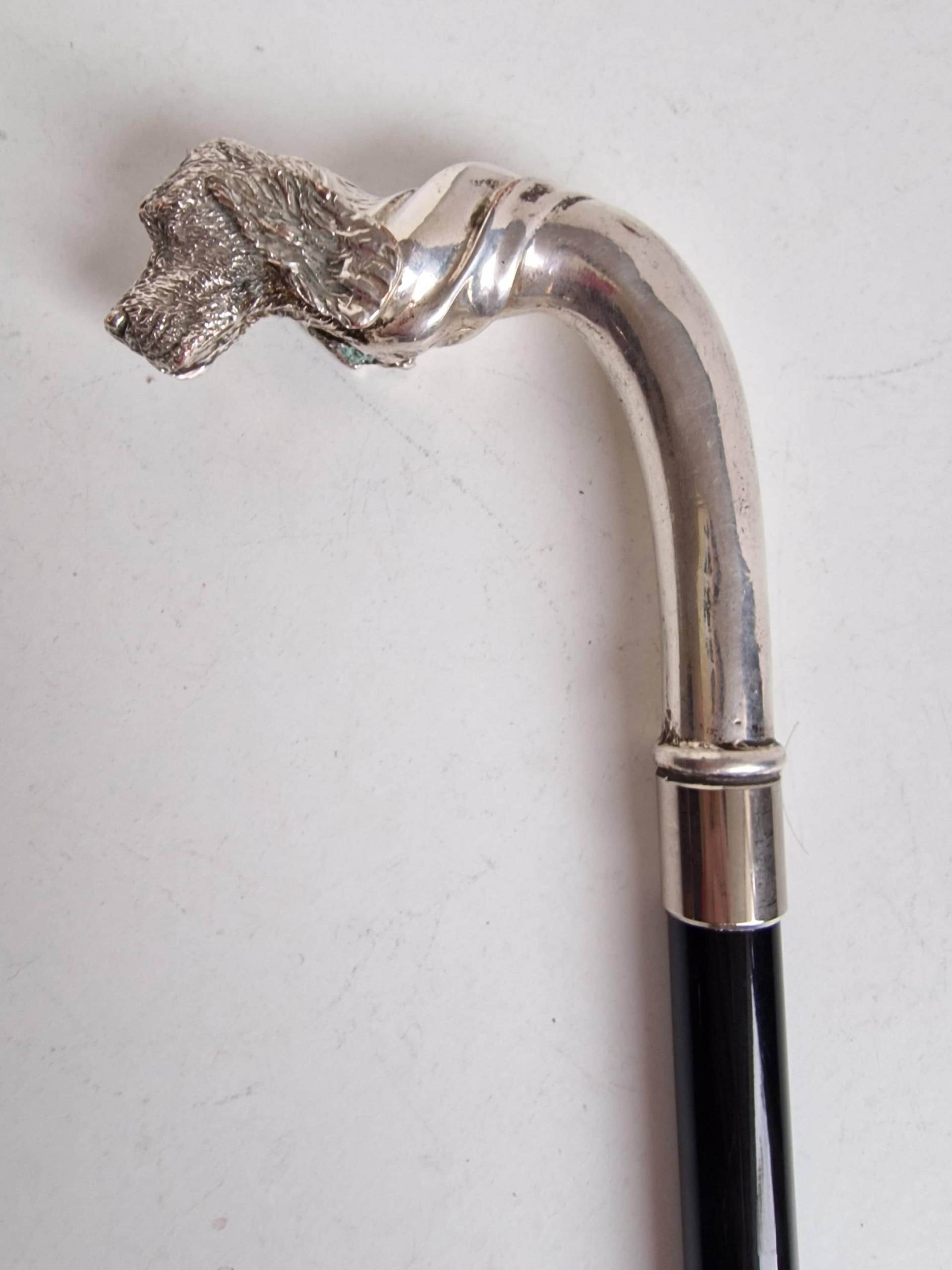 Wandelstok Cane Silber Hund Wandelstok Cane Silber Hund von Etsy - DolmenAntiqueTiles