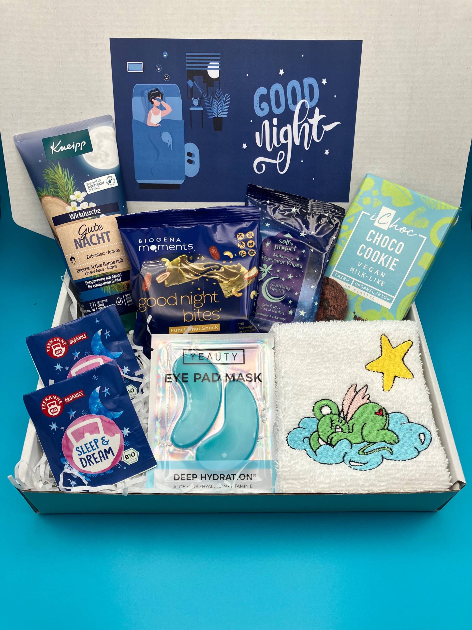 Vegane Schlaf Gut Geschenk-Box, Schokolade, Muttertag, Spa, Verwöhnbox in Blau, Einschlafen, Passt Für Geburtstag, Self Care, Gute Nacht Vegane Schlaf Gut Geschenk-Box, Schokolade, Muttertag, Spa, Verwöhnbox in Blau, Einschlafen, Passt Für Geburtstag, Self Care, Gute Nacht von Etsy - DorisOsterreich