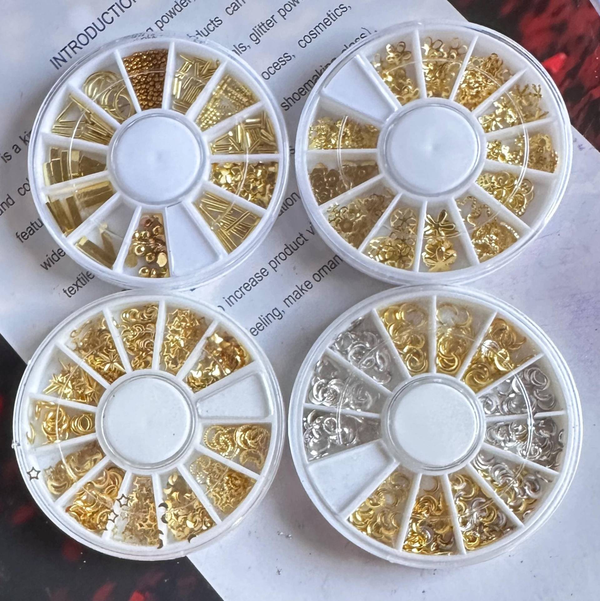 Goldene Und Silberne Nagelkunst-Anhänger - 3D-Dekorationsräder in Verschiedenen Formen Diy-Nagelzubehör Goldene Und Silberne Nagelkunst-Anhänger - 3D-Dekorationsräder in Verschiedenen Formen Diy-Nagelzubehör von Etsy - DorraDesign
