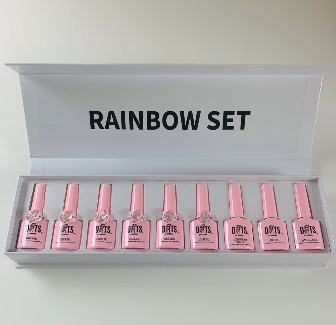 Regenbogen Set Gel Nagellack von Etsy - DotsByKarina