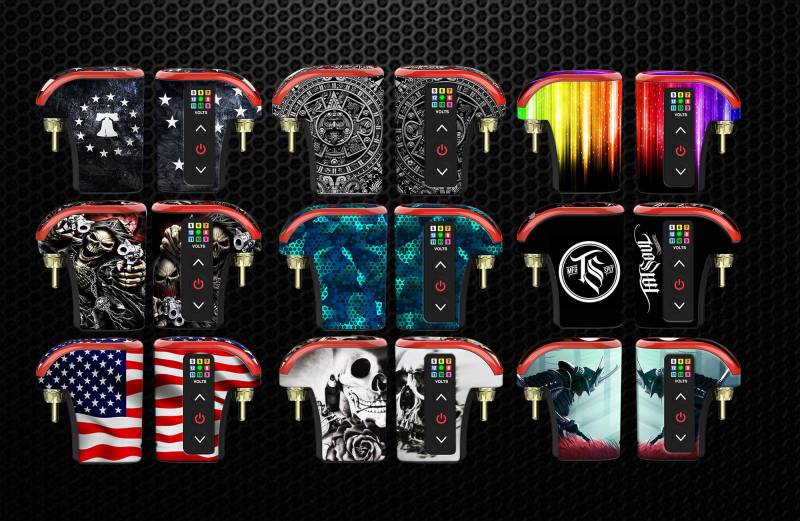 Fk Eisen Lightening Bolt Haut. Tattoo Maschine Batterie Skin Vinyl Wrap von Etsy - Down2stick