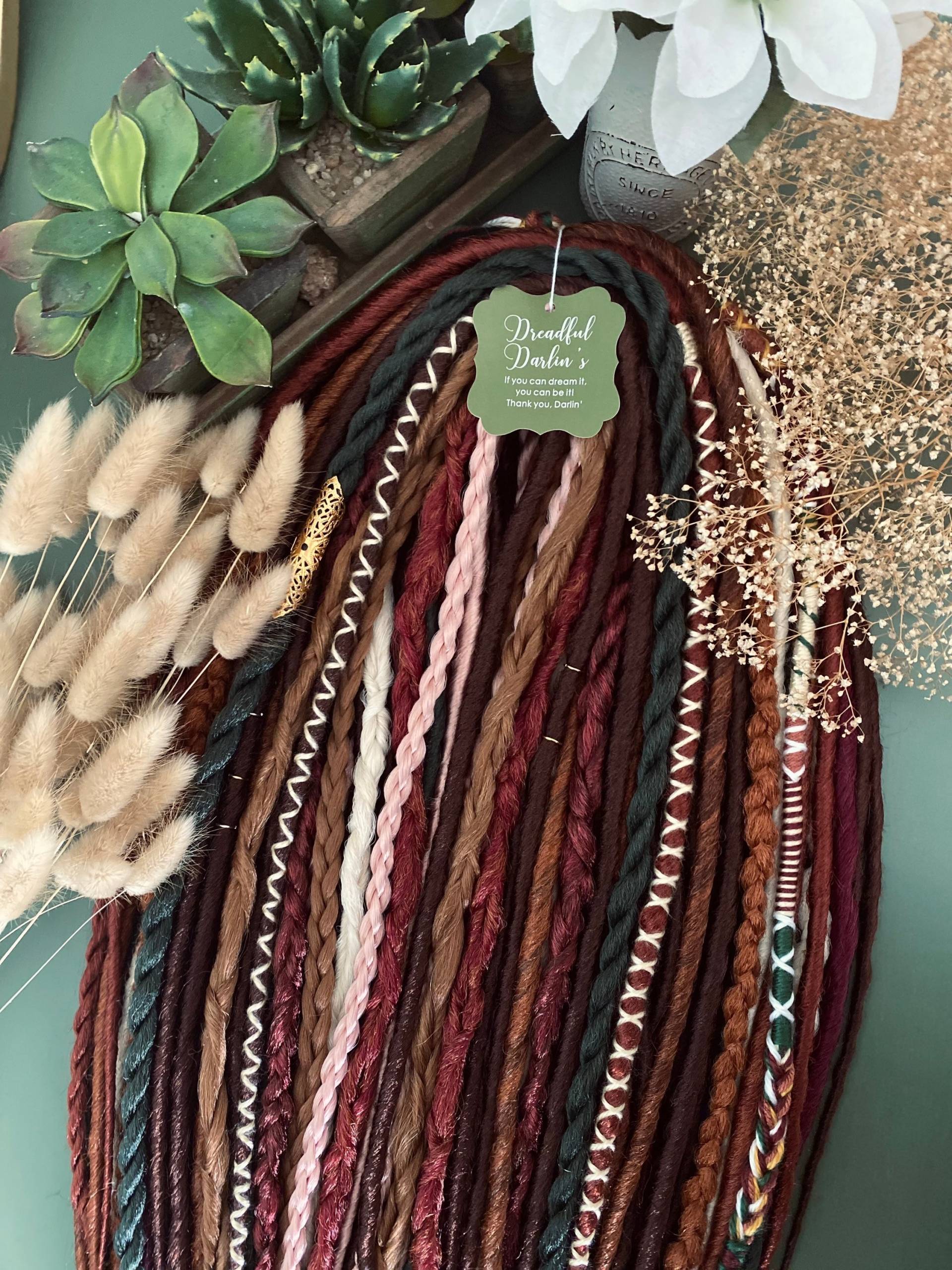 Herbstmischungen Wikinger Dread-Set | Volles Set = 50 Doppelendige Dreadlocks Dreadlock-Erweiterungen. Faux Dreads. Wählen Sie Ihre Menge von Etsy - DreadfulDarlins