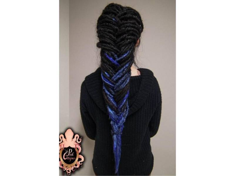 Volles Set Mit 40 Schwarzen Bis Petrolblauen Dreads, Gehäkelt, 50 cm+, Perfekte Mischungen Für Ein Schönes Ergebnis, Handgemacht, Mischung Aus Farben von Etsy - DreadlocksBarcelona