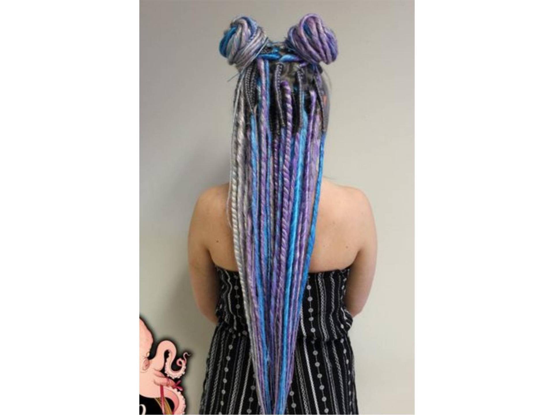 Volles Set Von 40 Lange Helle Pastell Dreads, Rosa, Blau Lila, Silber, Multicolor Verdreht 50 cm, Handmade, Festival Verlängerungen, Einhorn von Etsy - DreadlocksBarcelona