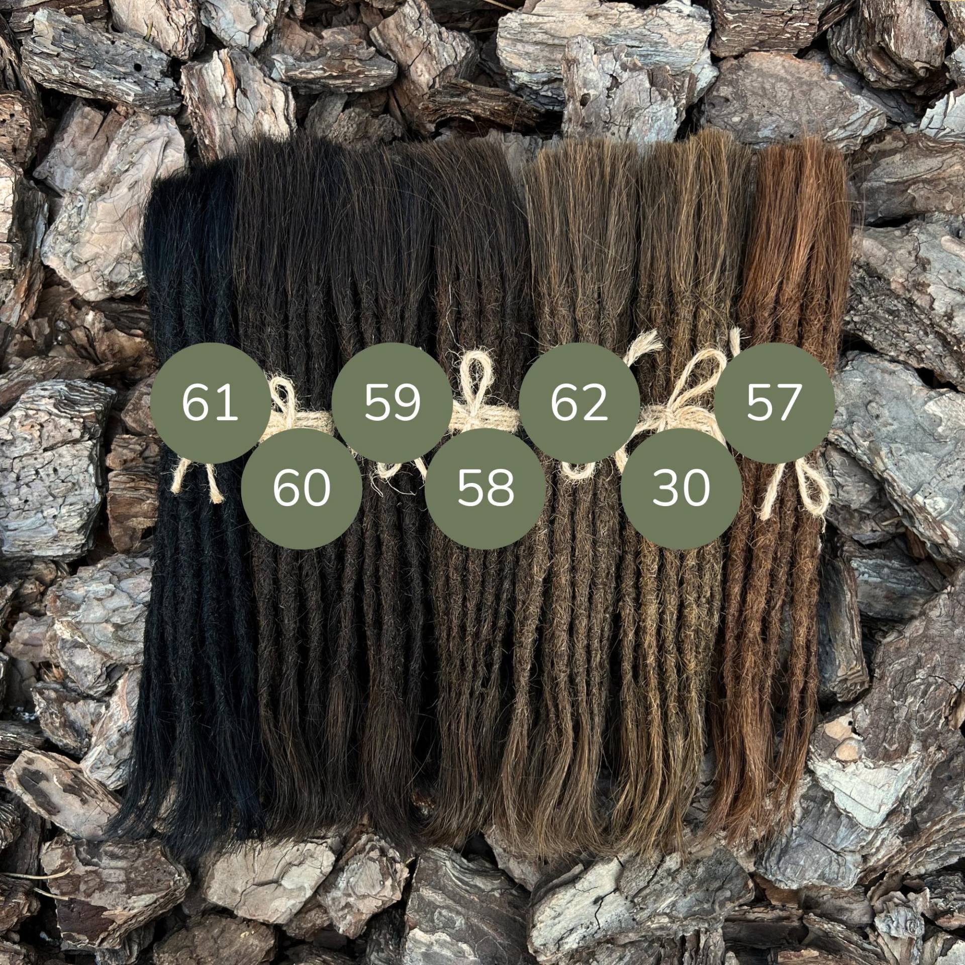 10 Stück Gehäkelte Dreadlock-Extensions Aus 100 % Echthaar - Dunkle Dreads 10 Stück Gehäkelte Dreadlock-Extensions Aus 100 % Echthaar - Dunkle Dreads von Etsy - DreadlocksEurope