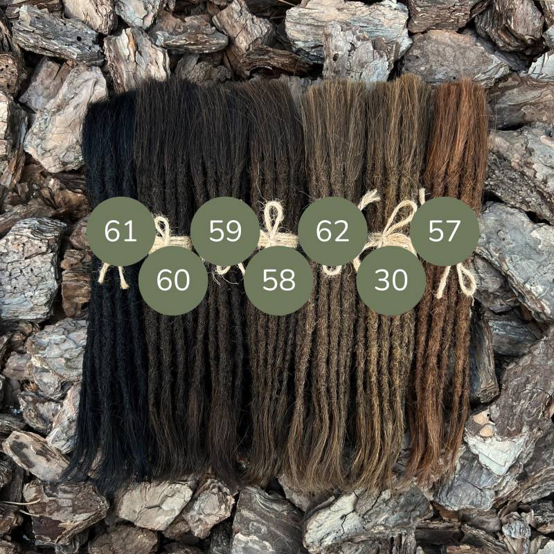 10 Stück Gehäkelte Dreadlock-Extensions Aus 100 % Echthaar - Dunkle Dreads 10 Stück Gehäkelte Dreadlock-Extensions Aus 100 % Echthaar - Dunkle Dreads von Etsy - DreadlocksEurope