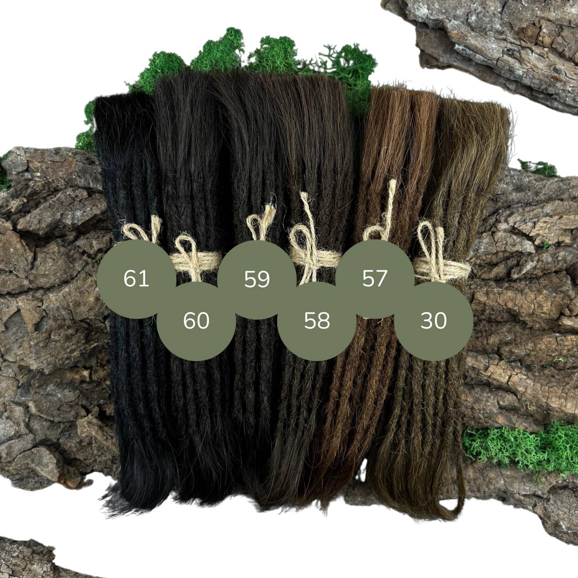 Gehäkelte Dreadlock-Extensions Aus 100 % Echthaar - Dunkle Dreads Farbnummer Frei Wählbar von Etsy - DreadlocksEurope