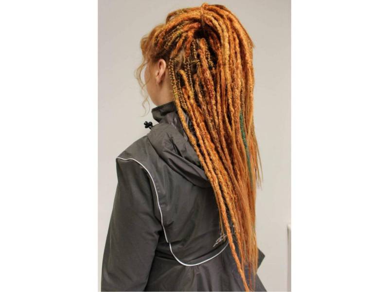 Komplettes Set Von 40 Gehäkelten Dreads, Rot Orange, Ingwer, Naturfarbton, cm, Handgemacht Für Einen Vollen Natürlichen Look, Sommer, Festival Stil von Etsy - DreadsBarcelona