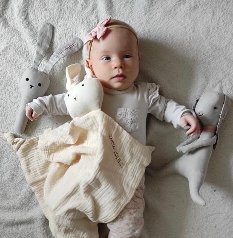 Schnuffeltuch Musselin, Personalisiert, Schmusetuch Babygeschenk Geburt, Taufe Baby Kuschel Hase, Spielzeug Schnuffeltuch Musselin, Personalisiert, Schmusetuch Babygeschenk Geburt, Taufe Baby Kuschel Hase, Spielzeug von Etsy - DreamWoodLove