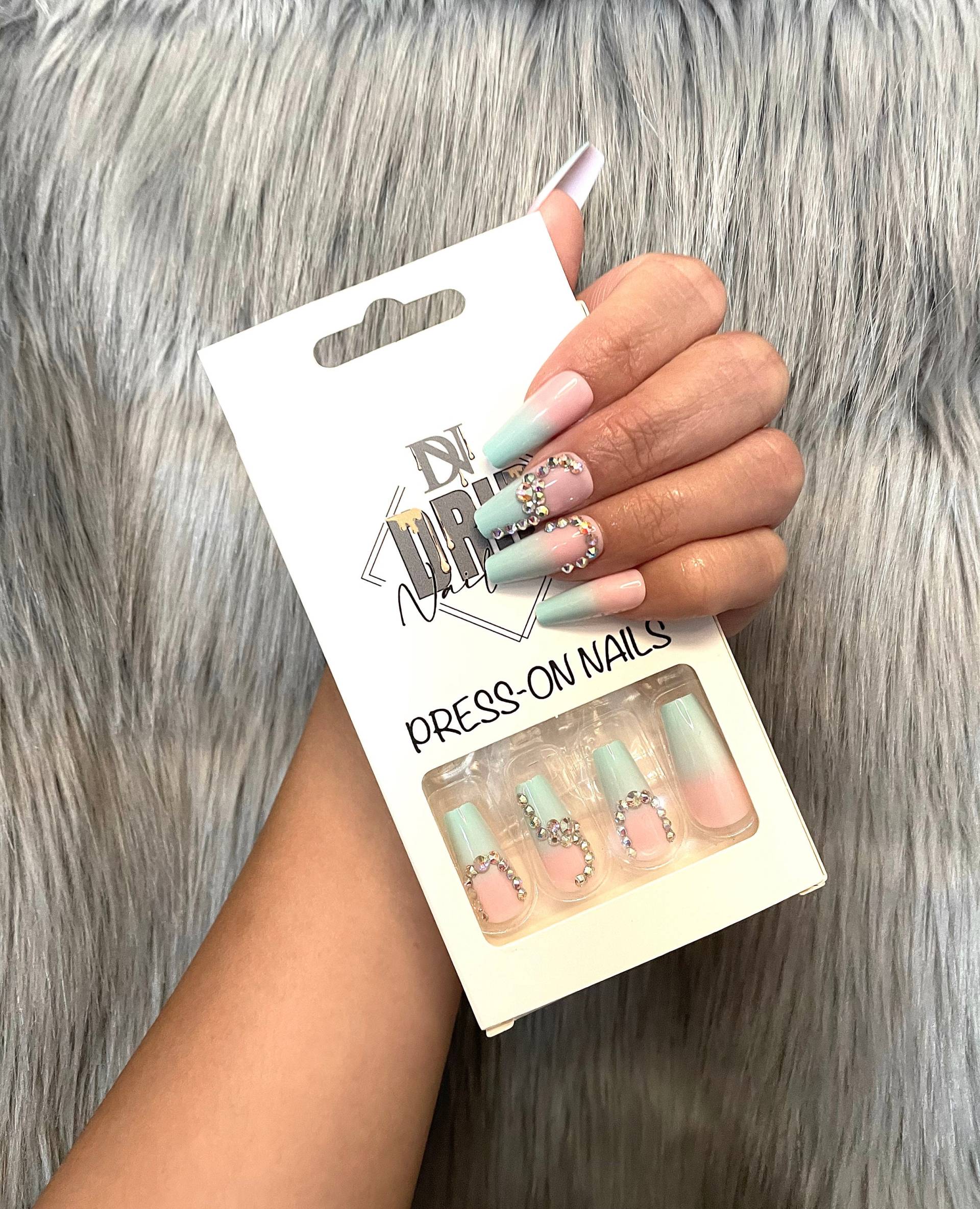 Teal Ombre Nägel Teal Ombre Nägel von Etsy - DripNailroom