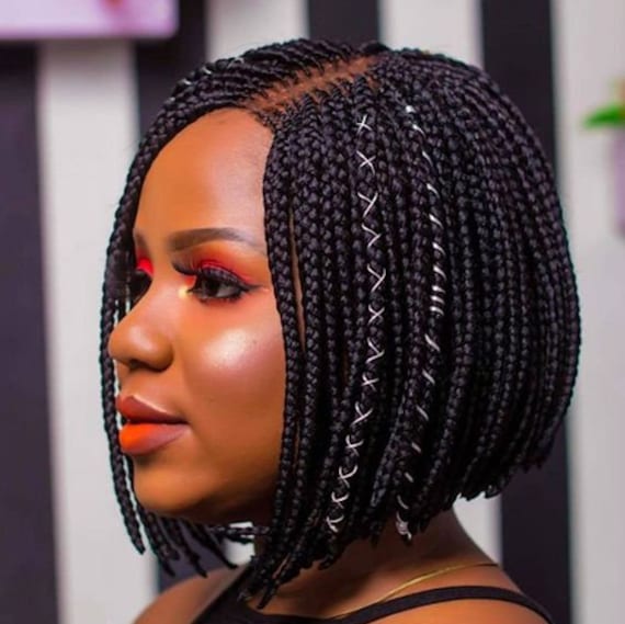 Kurze Bob | Geflochtene Perücke Drehborte Handgemachte Natürlich Aussehend von Etsy - DstyleCollection