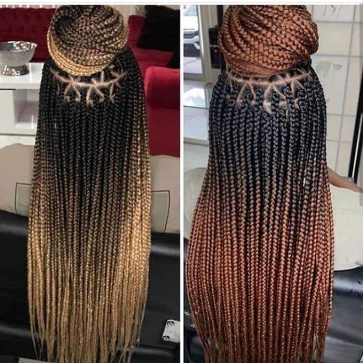 Ombre Zopf | Zweifarbige Geflochtene Perücke Twist Braid Box Geschenk Für Sie - Hergestellt Mit Normalverschluss von Etsy - DstyleCollection