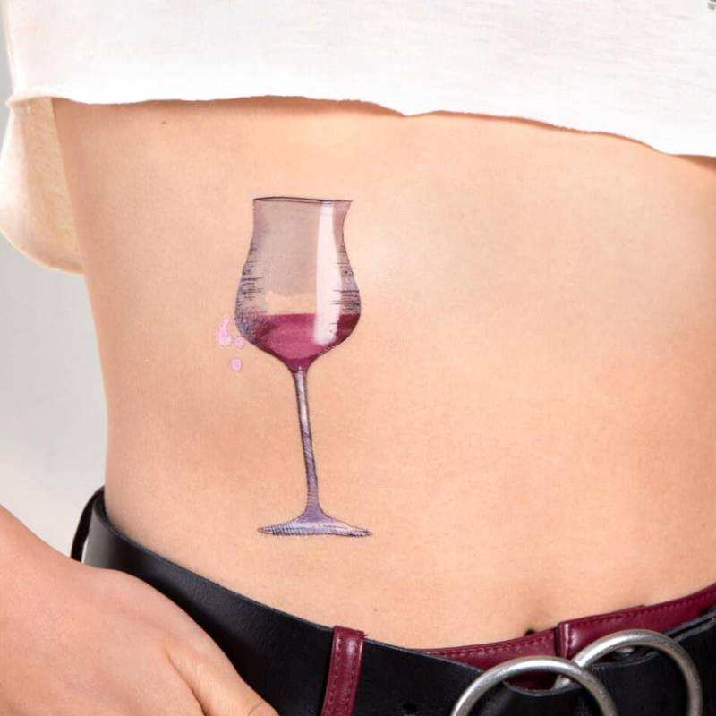 Weinglas Temporäres Tattoo/Gastgeschenke Party Temporäre Tattoos | 2Er Set von Etsy - DuetDream