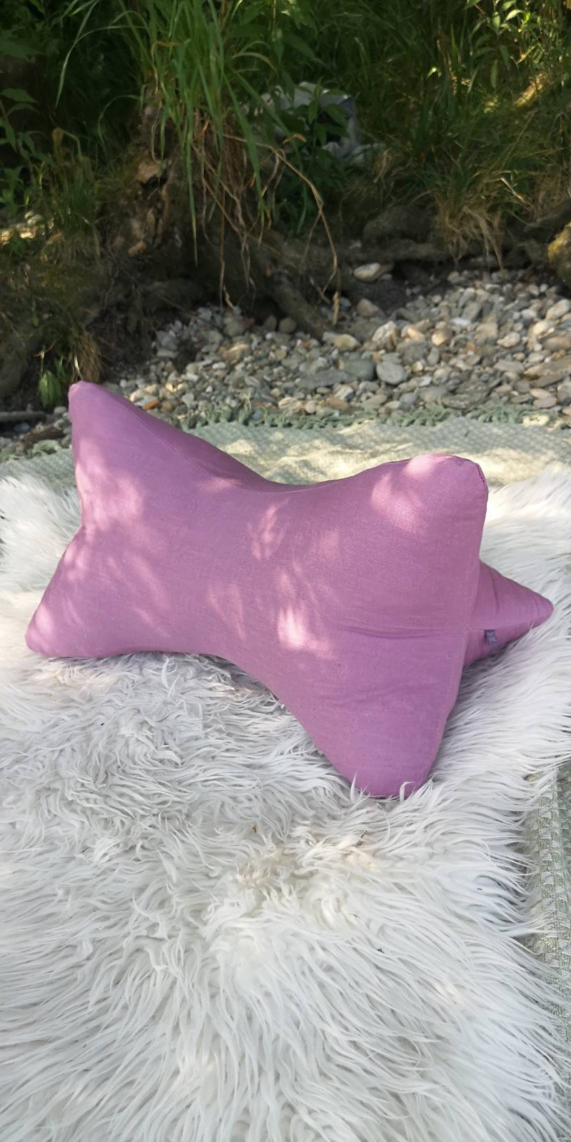 Leseknochen, Lesekissen „Feel Good"/Leinen Oder Baumwollbezug/ Wahlweise Schafwollfüllung Kunstfaser von Etsy - ERIKALANGDESIGN