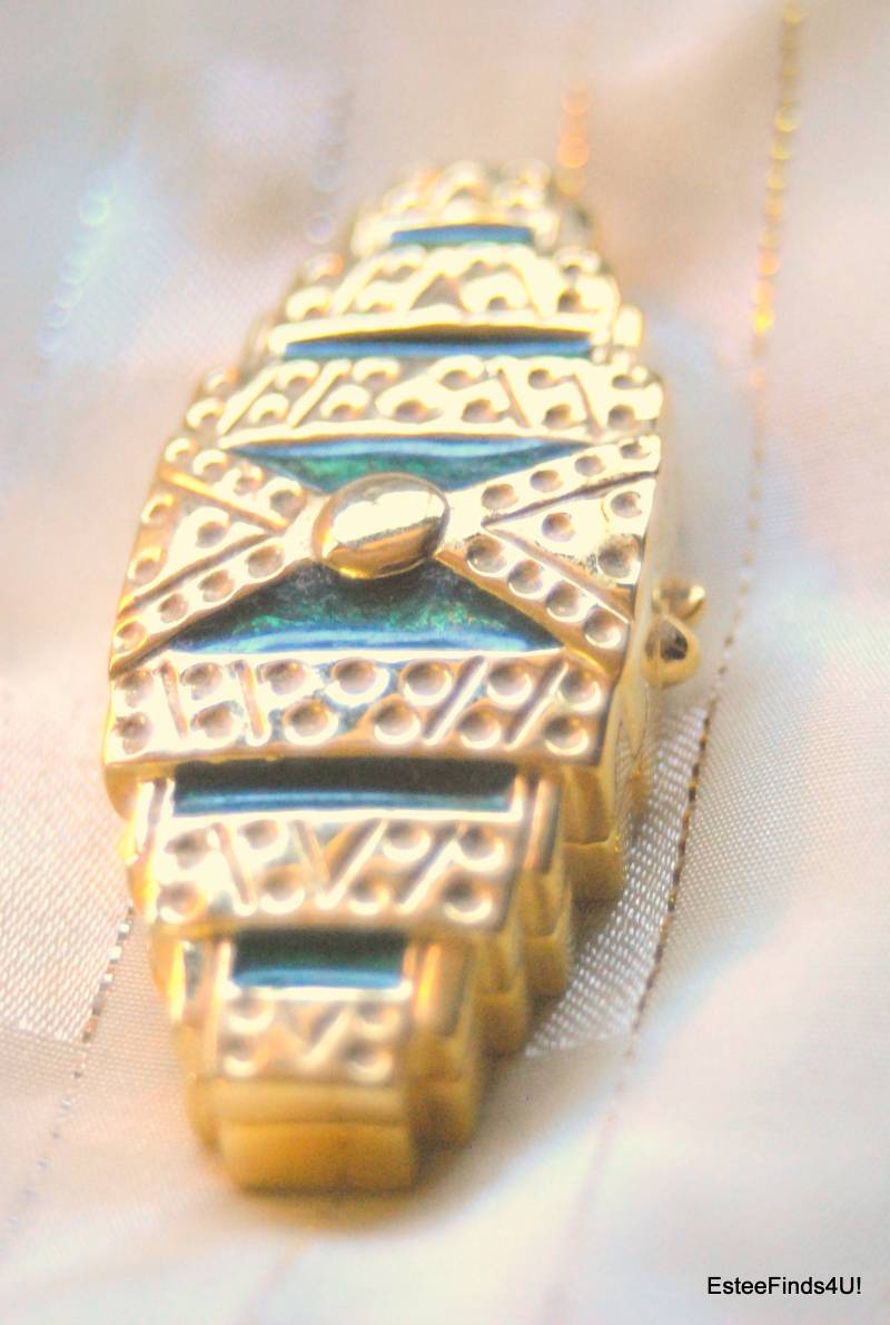 Vintage Estee Lauder Heirloom Solid Parfüm Kompakt Grüne Emaille & Gold | 1988 Vintage Estee Lauder Heirloom Solid Parfüm Kompakt Grüne Emaille & Gold | 1988 von Etsy - ESTEEFINDS4U