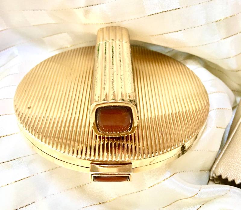 Rare Tom Ford For Estée Lauder Bronzer Compact Und Lipstick Set in Original Gold Ledertasche von Etsy - ESTEEFINDS4U