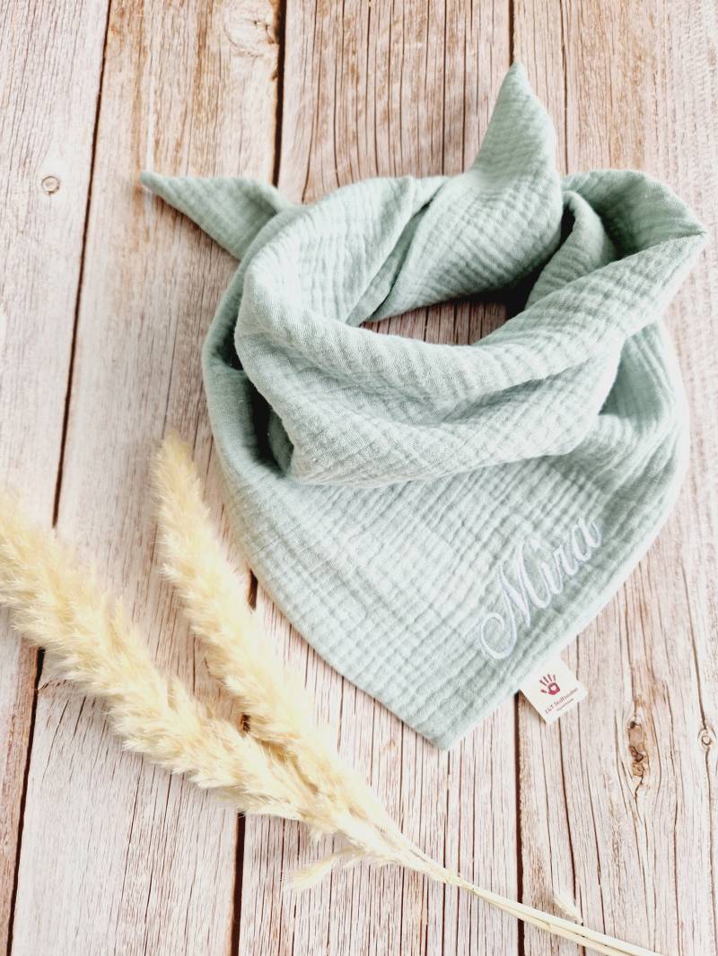 Farbwahl Musselin Halstuch Zum Binden Kinder Oder Baby Auch Für Stofftier Hund - Personalisierbar Mit Name von Etsy - ETStoffzauber