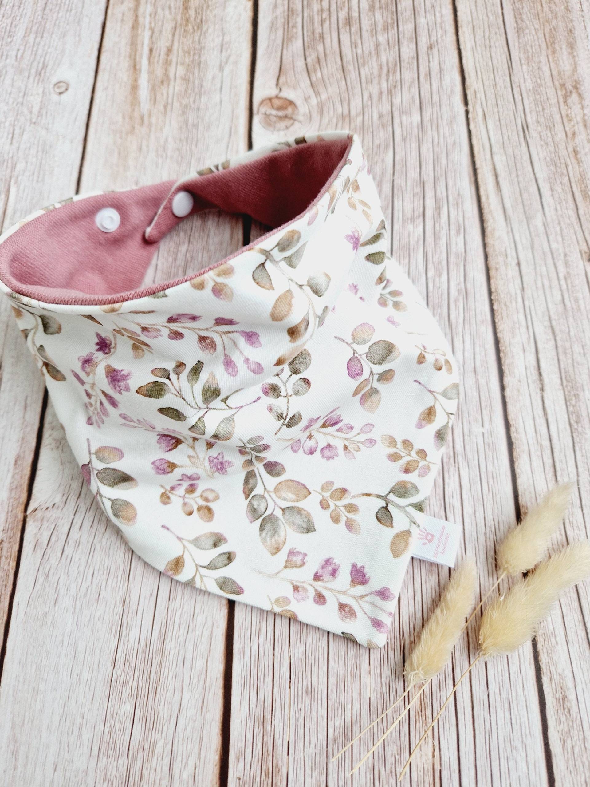 Halstuch Baby Schal Dreieckstuch Mädchen Blumen Floral Frühling Zweige Rosa 62 68 74 80 86 92 98 104 110 Handmade von Etsy - ETStoffzauber