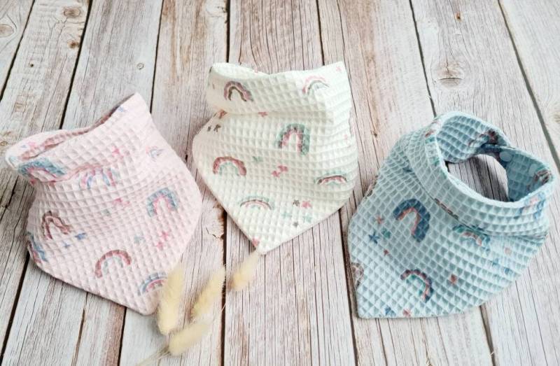 Halstuch Schal Dreieckstuch Regenbogen Farbwahl Kinder Oder Baby Unisex 62 68 74 80 86 92 98 104 Handmade von Etsy - ETStoffzauber