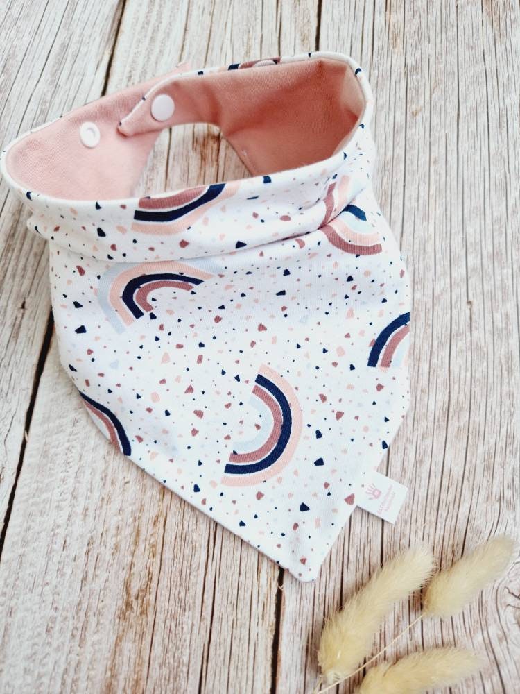 Halstuch Schal Dreieckstuch Regenbogen Rosa Blau Baby Oder Mädchen 62 68 74 80 86 92 98 104 110 Handmade von Etsy - ETStoffzauber