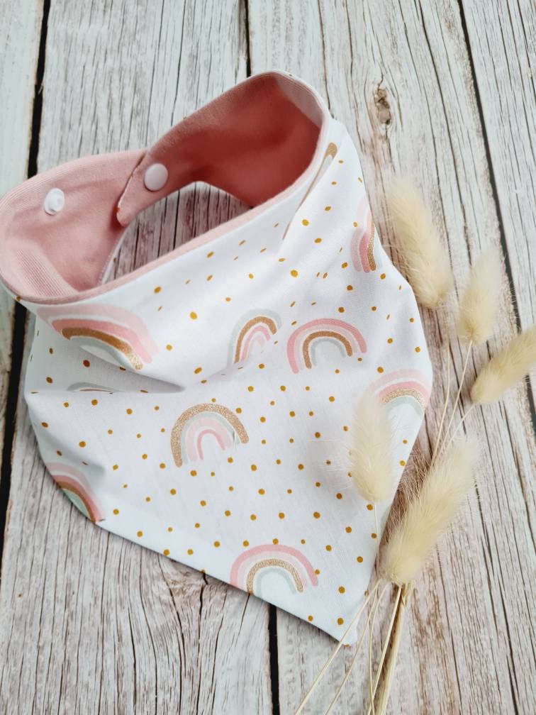 Halstuch Schal Dreieckstuch Regenbogen Rosa Gold Mädchen Oder Baby 62 68 74 80 86 92 98 104 110 Handmade Halstuch Schal Dreieckstuch Regenbogen Rosa Gold Mädchen Oder Baby 62 68 74 80 86 92 98 104 110 Handmade von Etsy - ETStoffzauber