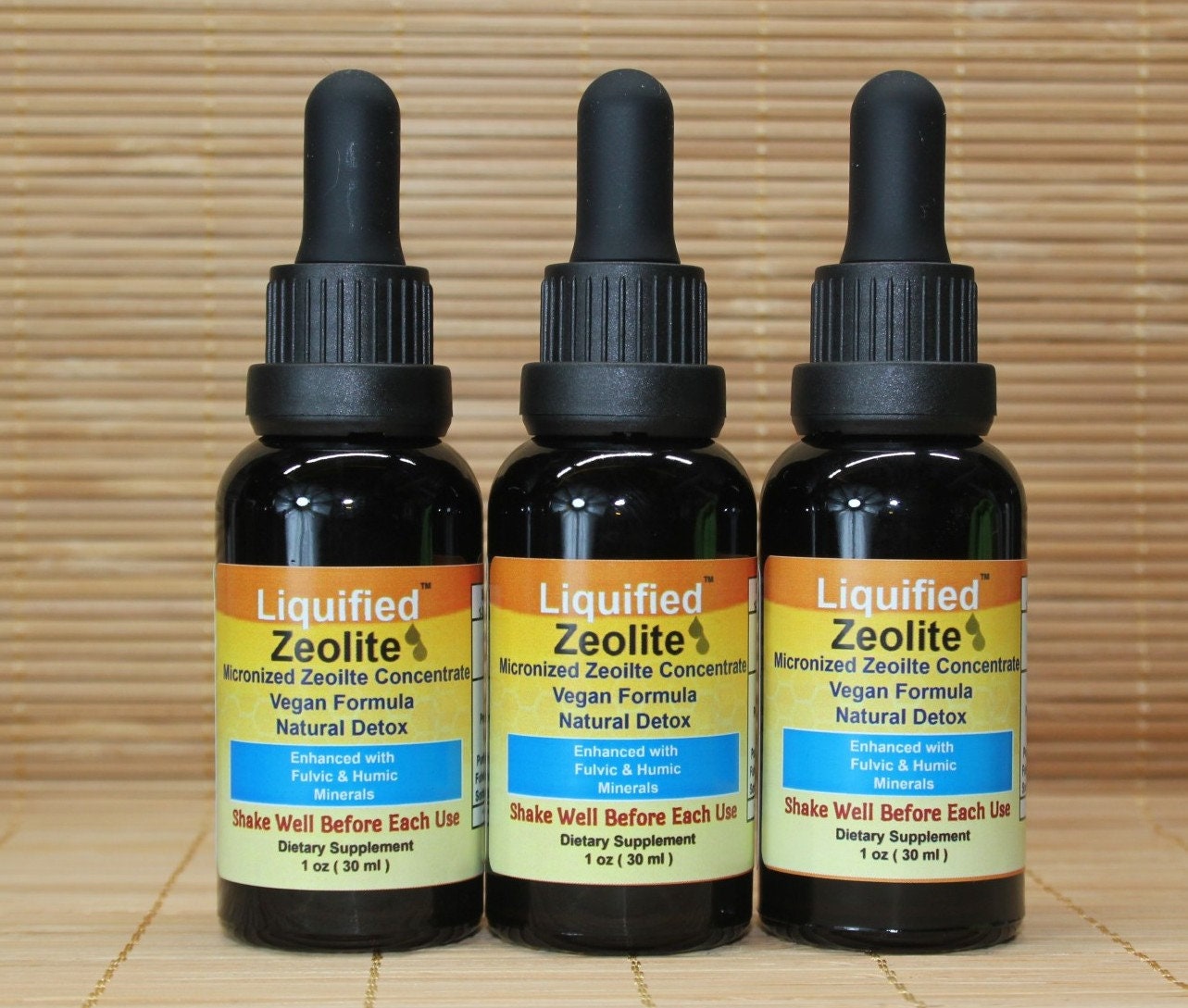Flüssiger Zeolith in Braunglas Flasche Größe 1 Unze Qty 3, Kein Kunststoff, Ausdruck 10/27 von Etsy - EarthWellnessShop