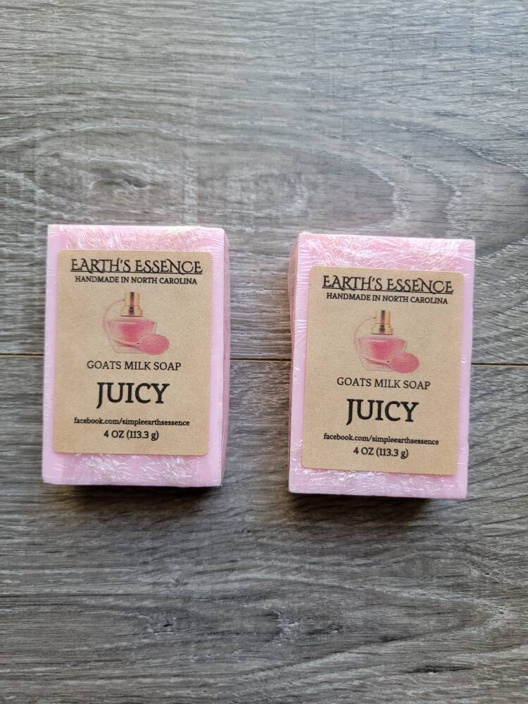 Juicy 4 Oz Ziegenmilchseife, Handgemachte Ziegenmilch, Naturseife, Seife Für Frauen, Duftende Frauenseife, Naturseife von Etsy - EarthsEssenceNC