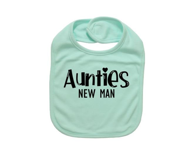 Baby Bib, Aunties New Man, Infant Tante Apparel, Newborn Bibs, Shower Gift, Nephew, Cute Bib Baby Bib, Aunties New Man, Infant Tante Apparel, Newborn Bibs, Shower Gift, Nephew, Cute Bib von Etsy - EbenezerFire