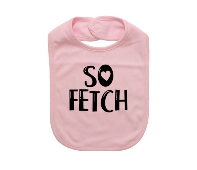 Baby Mädchenlätzchen, Geschenk Für Mädchen, So Fetch, Neugeborenes Fetch Bib, Süßes Baby, Babyparty, Mädchenlätzchen von Etsy - EbenezerFire