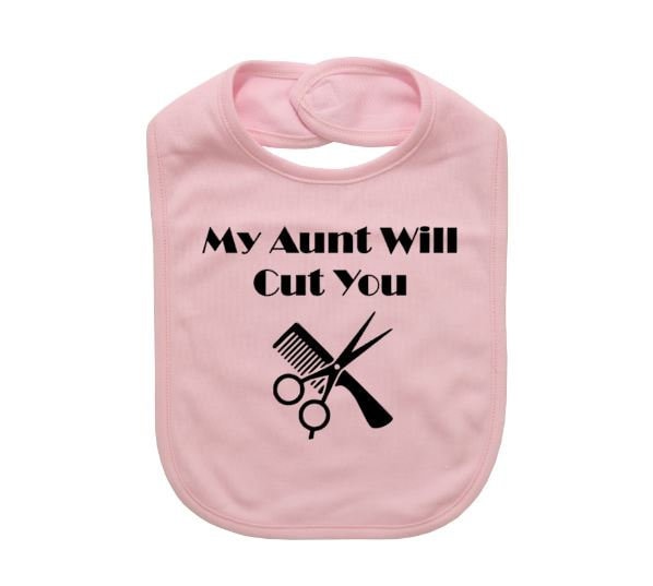 Friseur-Baby-Lätzchen, Meine Tante Schneidet Sie, Schönheitssalon-Baby-Lätzchen, Friseur-Lätzchen, Friseur-Babylätzchen von Etsy - EbenezerFire