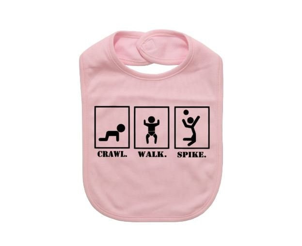 Niedliches Baby Lätzchen, V-Ball, Krabbel-Spaziergang Spike, Baby-Dusche-Geschenk, Kleinkind-Volleyball-Bekleidung, Neugeborenen-Geschenk, Lustige von Etsy - EbenezerFire