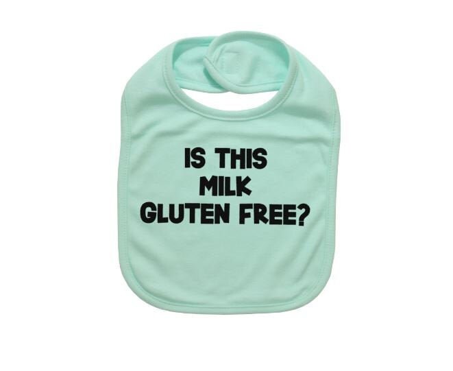 Vegan Baby, Baby Bib, Shower Gift, Is This Milk Gluten Free, Newborn Vegan, Infant Free Gift For von Etsy - EbenezerFire