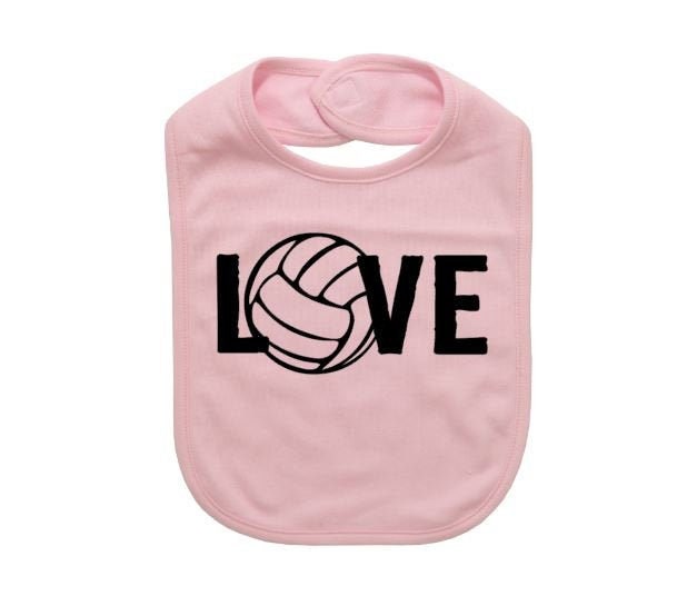 Volleyball Lätzchen, Liebe Volleyball, Baby Baby-Dusche-Geschenk, Geschenk Für Baby, Neugeborene V-Ball Vball von Etsy - EbenezerFire