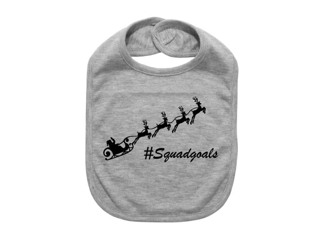 Weihnachten Baby Lätzchen, Kader Ziele, Lustige Neugeborenen Säugling #squadgoals, Santa Sankt Schlitten von Etsy - EbenezerFire