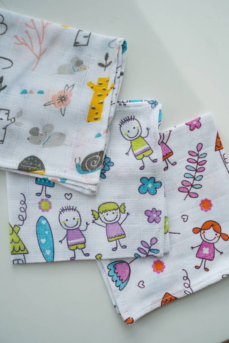 Baby Tuch Feuchttücher, Musselin Taschentuch, Wiederverwendbare Bio 5Er Set von Etsy - EcoHandicraftSK