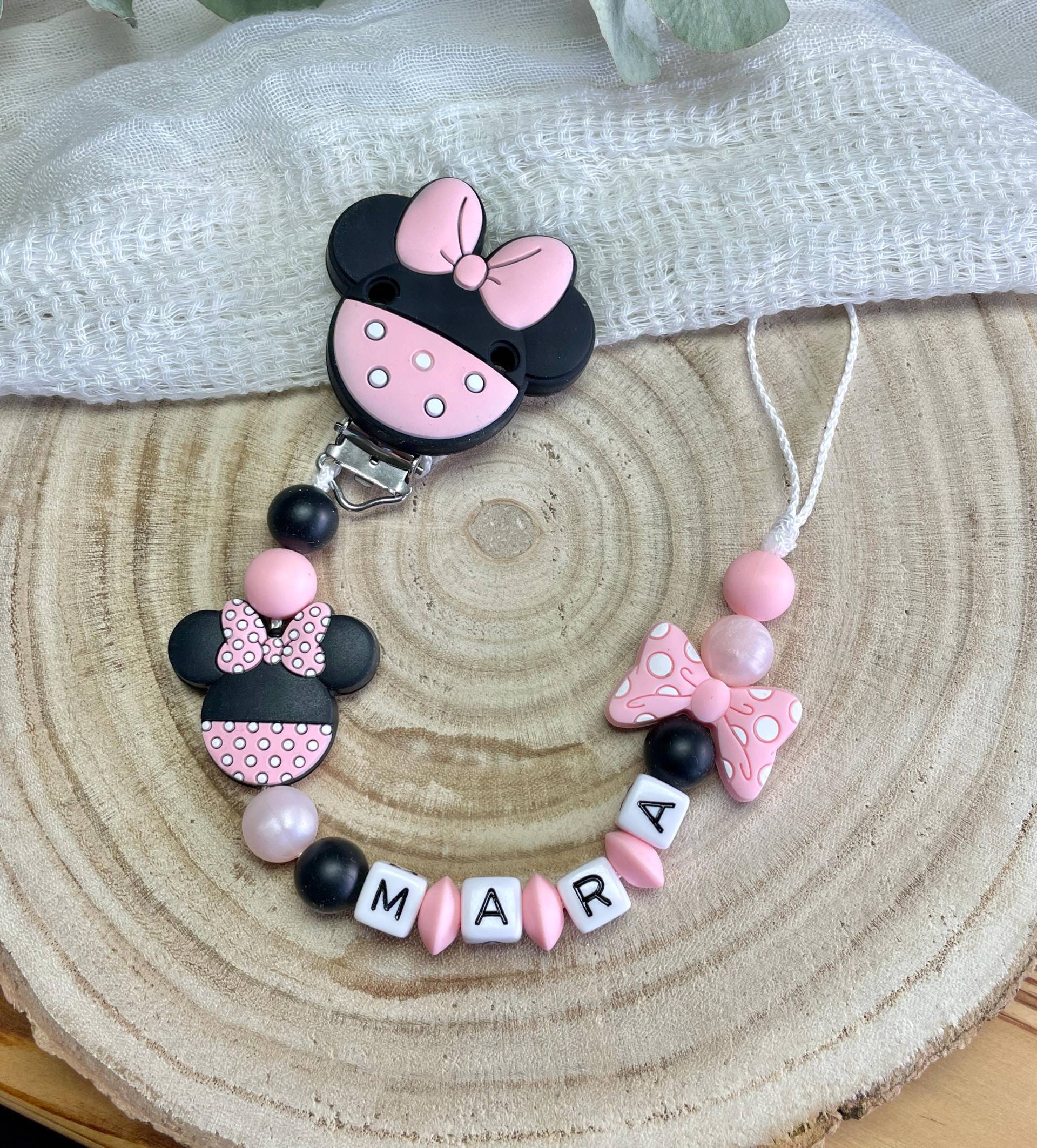 Schnullerkette Mit Namen/Mädchen M Mouse Personalisiert Maus Geschenk Zur Geburt Nuckelkette von Etsy - EdelGefaedelShop
