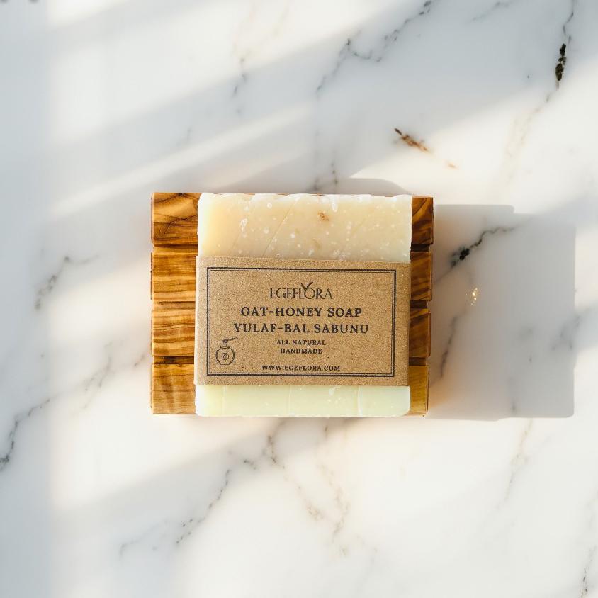 Hafer & Honig Seife - Handgemachte Naturseife Zur Pflege Trockener Haut Und Sanftes Peeling von Etsy - Egeflora