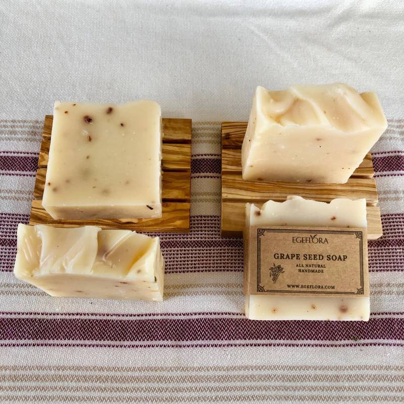 Handgemachte Traubenkernölseife, Olivenöl, Natürliche Hautpflege von Etsy - Egeflora