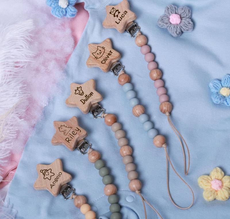 Personalisierter Schnullerclip, Erbstück, Baby-Dusche-Geschenk, Neues Baby-Geschenk, Einzigartiges Baby-Mädchen, Junge, Individuelles von Etsy - Ehdjsj