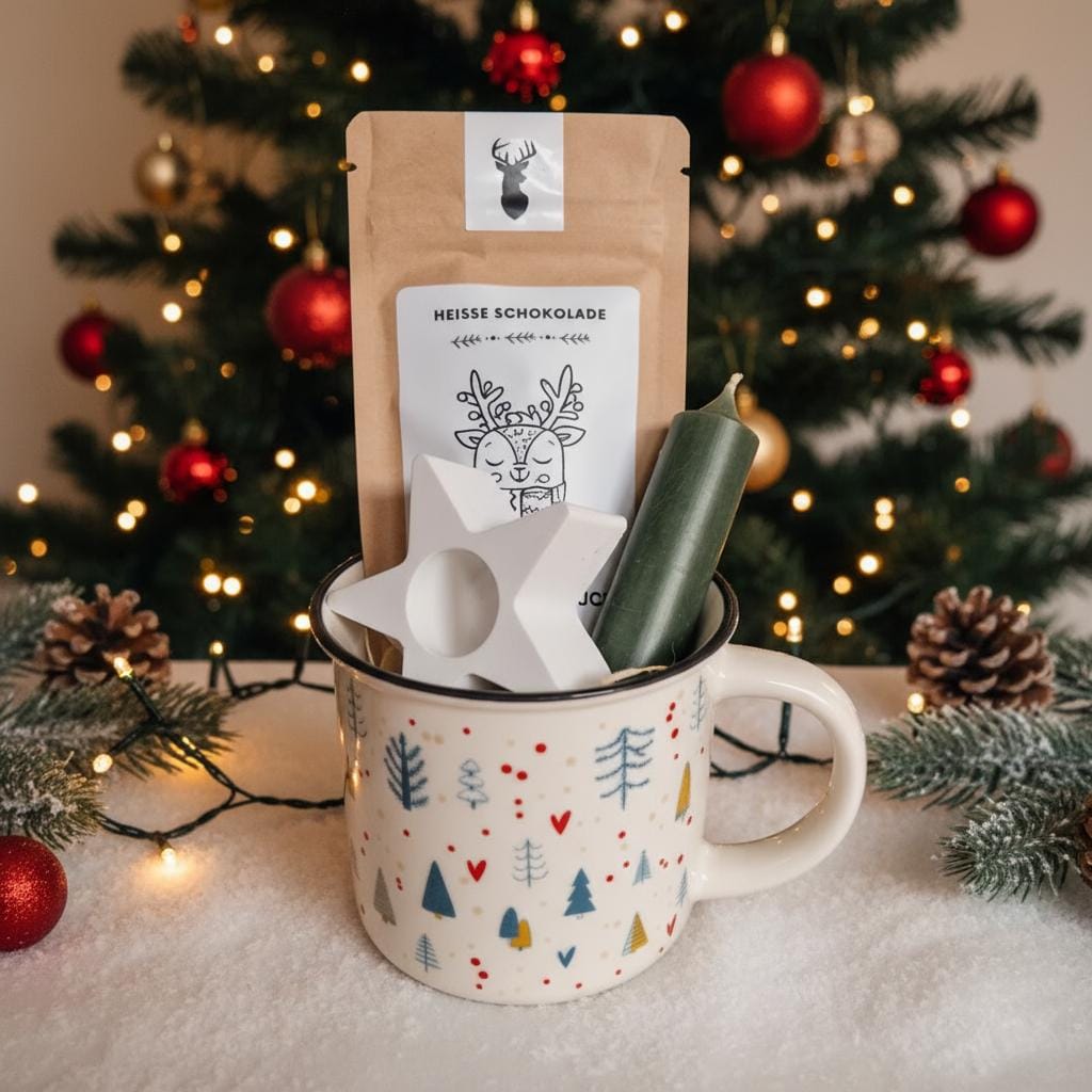 Geschenkset Weihnachten - Emaille Tasse + Stern-Kerzenhalter Kerze Trinkschokolade/Weihnachtstee Winter Geschenkidee Geschenkset Weihnachten - Emaille Tasse + Stern-Kerzenhalter Kerze Trinkschokolade/Weihnachtstee Winter Geschenkidee von Etsy - EinzelstueckimGlueck