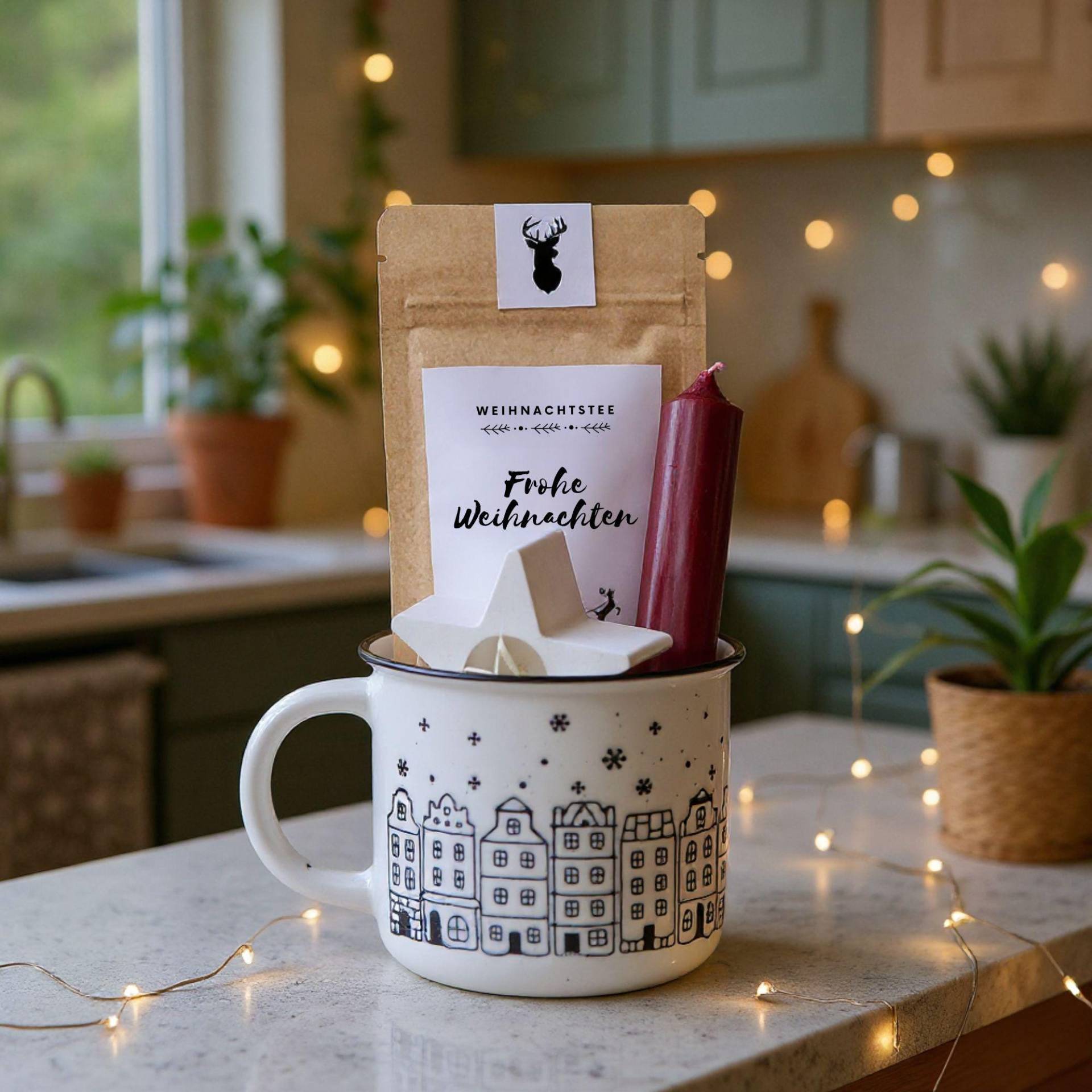 Weihnachts Geschenkset Mit Tasse, Tee/Kakao, Kerze - Frohe Weihnachten Personalisierbar Geschenkidee Für Frauen, Freunde, Kollegen Weihnachts Geschenkset Mit Tasse, Tee/Kakao, Kerze - Frohe Weihnachten Personalisierbar Geschenkidee Für Frauen, Freunde, Kollegen von Etsy - EinzelstueckimGlueck